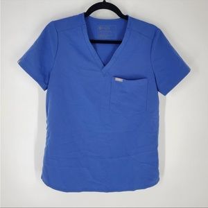 Figs Royal Blue Catarina One Pocket Scrub Top S